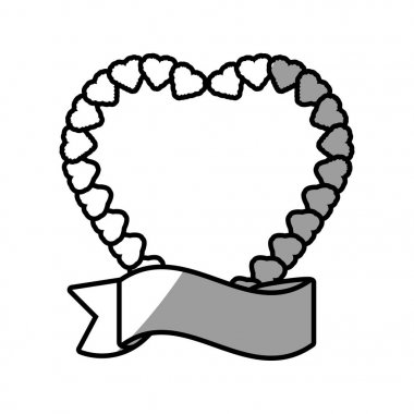 Romantik Kalp etiket şerit dekorasyon