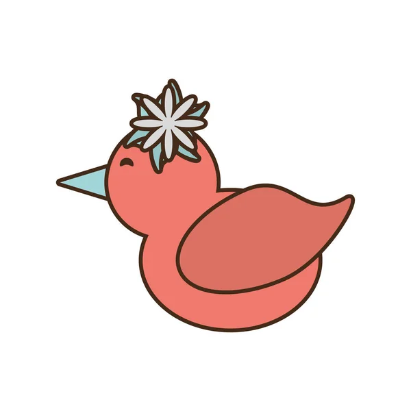 Cute bird romantic concept — Stock Vector