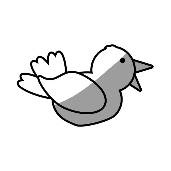 Roztomilý ptáček romantická koncepce — Stockový vektor