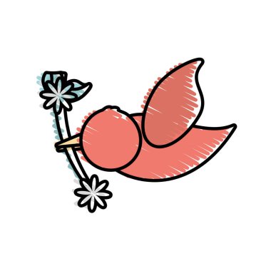 dal çiçek simgesi görüntü güvercin