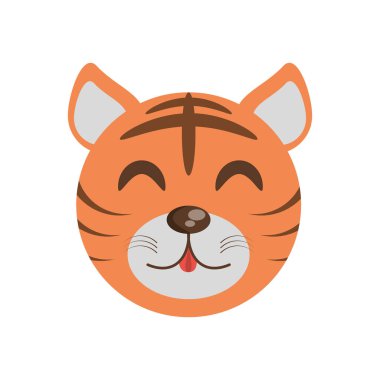 sevimli yüzü kaplan hayvan neşeli