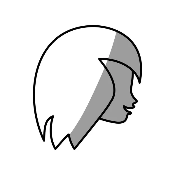 Perfil lindo mujer avatar — Vector de stock