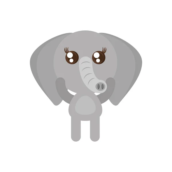 Kawaii olifant dierlijke speelgoed — Stockvector