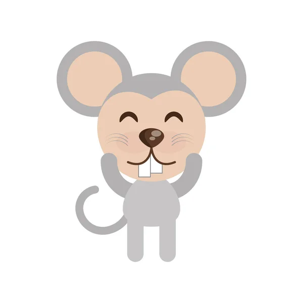 Ładny myszy znak zwierzęta śmieszne — Wektor stockowy