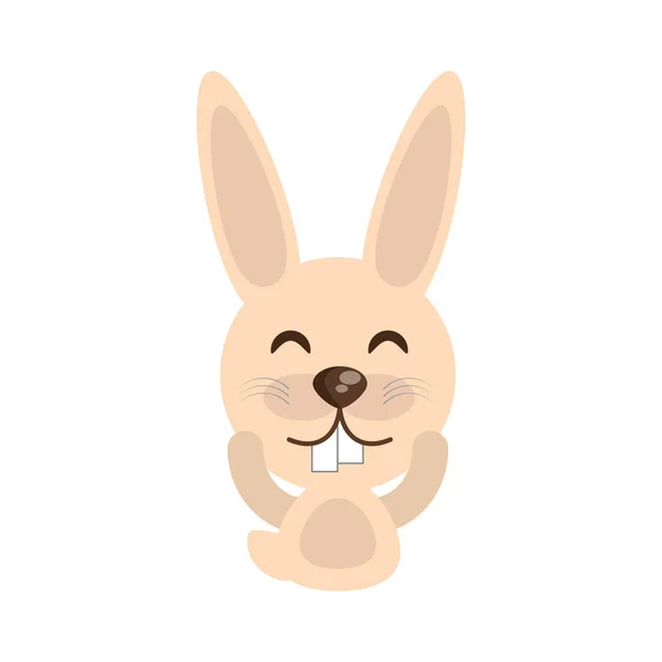 可爱的兔子动物性格有趣 — 图库矢量图片