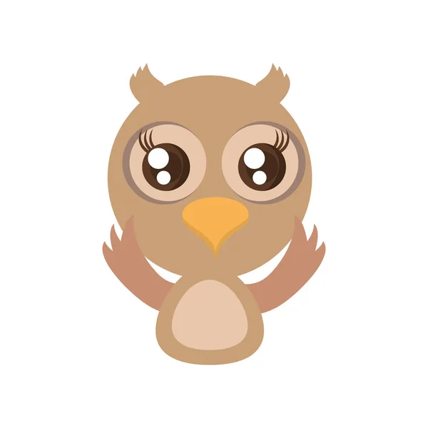 Kawaii hibou animal jouet — Image vectorielle