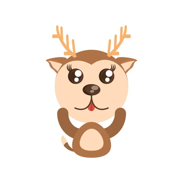 Kawaii cervo giocattolo animale — Vettoriale Stock