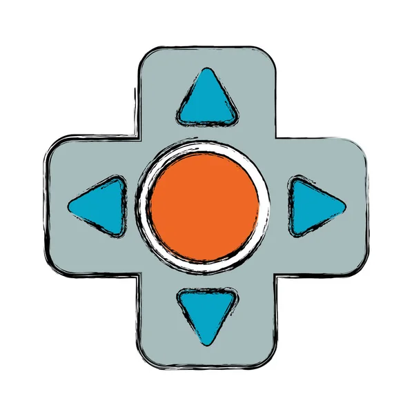 Gamepad cross isolated — Stock Vector