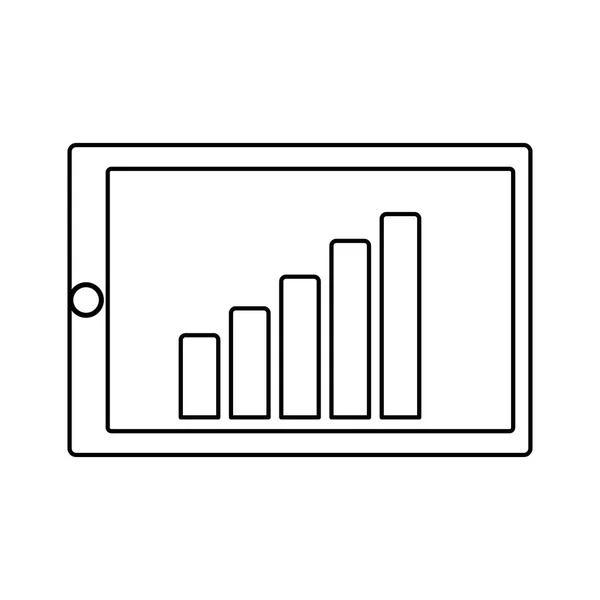 Statistieken bars groeien — Stockvector