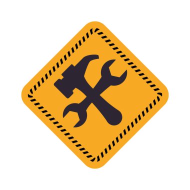 İnşaat yol işaret altında