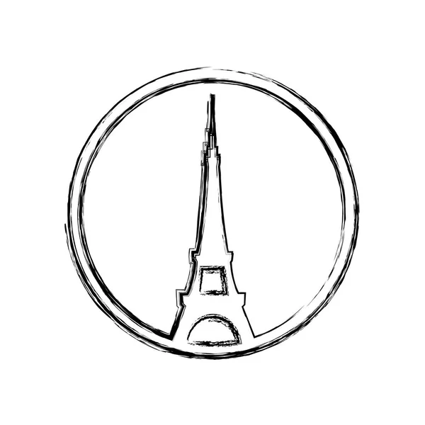 Torre Eiffel arquitectura — Vector de stock