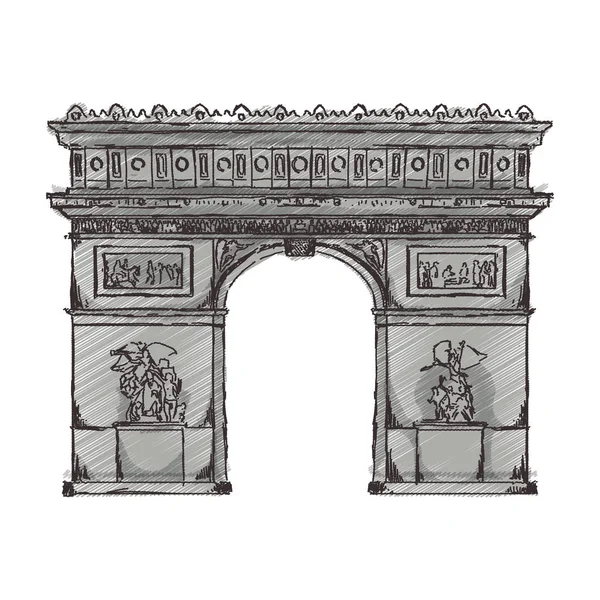 Arco del triunfo París — Archivo Imágenes Vectoriales