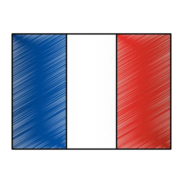 Emblema da bandeira francesa —  Vetores de Stock