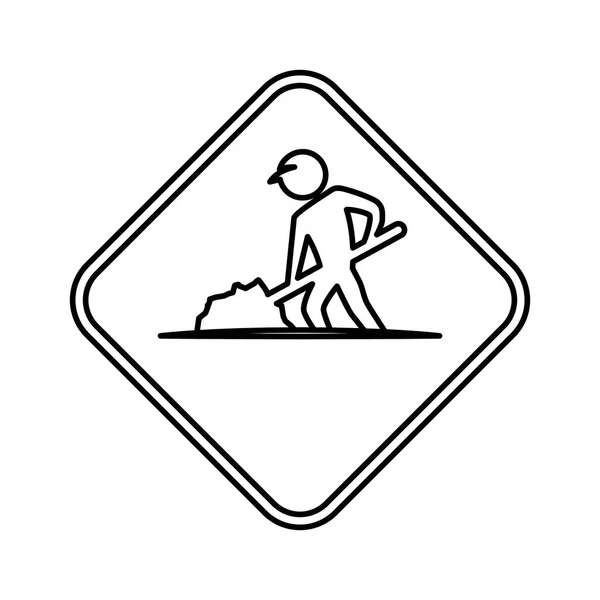 Строящийся дорожный знак — стоковый вектор