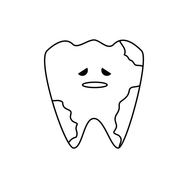 Karikatur zur Zahnpflege — Stockvektor