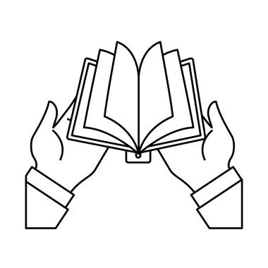 Bir kitabı tutan eller.