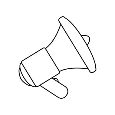 Megafon yalıtılmış nesne