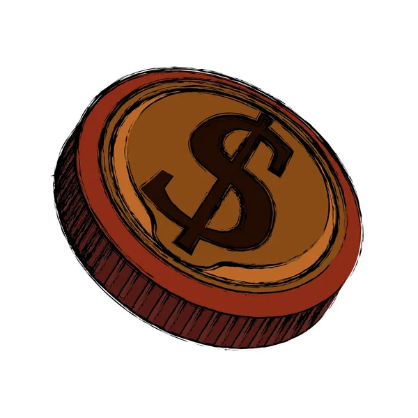 Monedas de dinero — Vector de stock