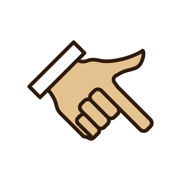 Hand gesturing symbol — Stock Vector