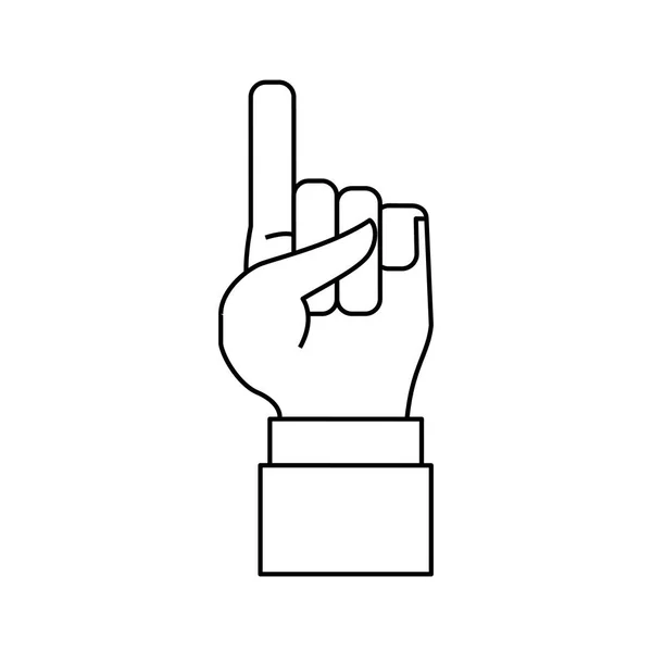 Simbolo numero mano — Vettoriale Stock