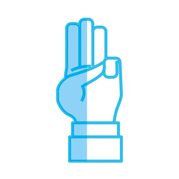 Hand nummer symbool — Stockvector