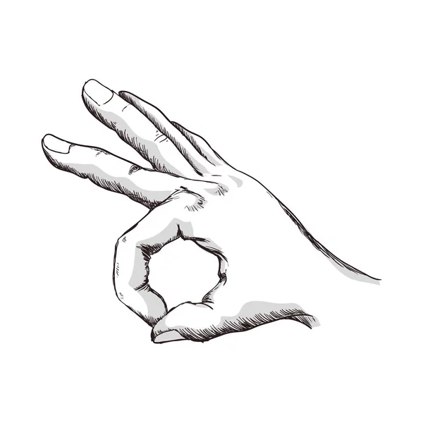 Simbolo gestuale della mano — Vettoriale Stock