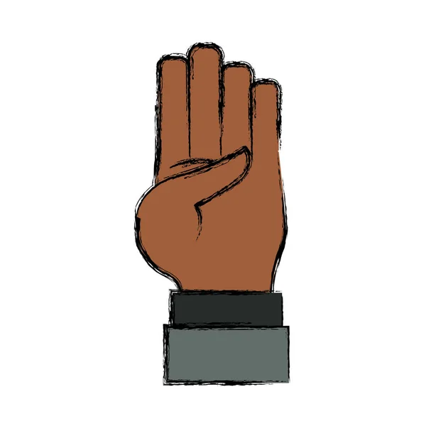Numéro de la main symbole — Image vectorielle