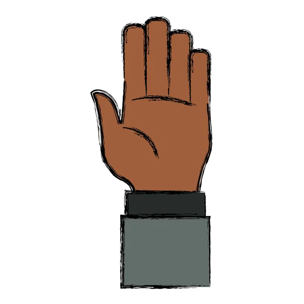 Hand number symbol — Stock Vector