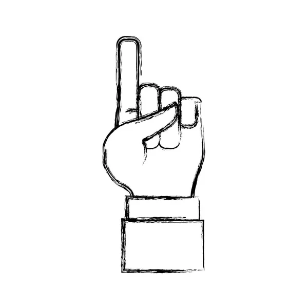 Número de mano símbolo — Vector de stock