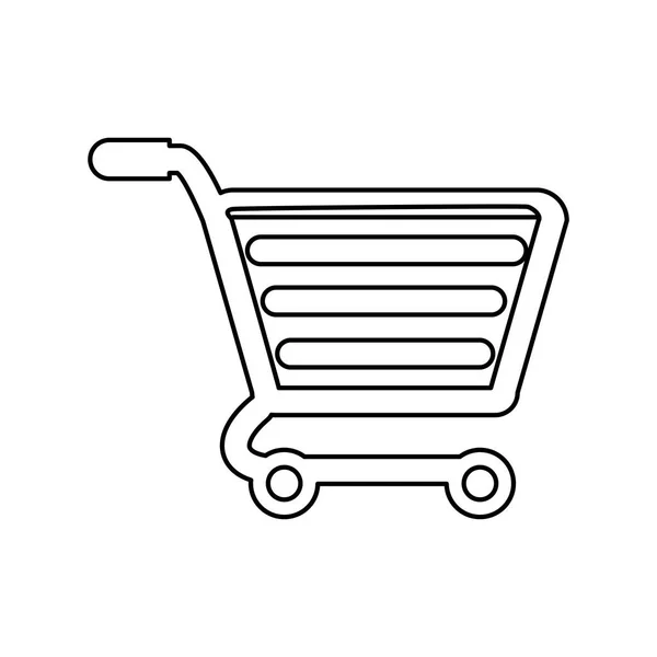 Shopping cart isolated — Stock Vector