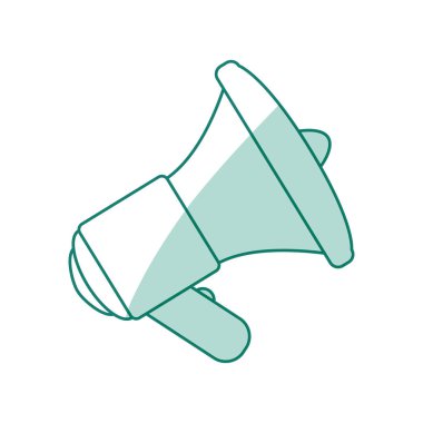 Megafon yalıtılmış nesne