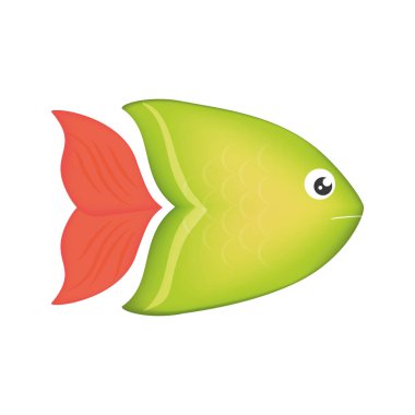 Balık deniz renkli sembol