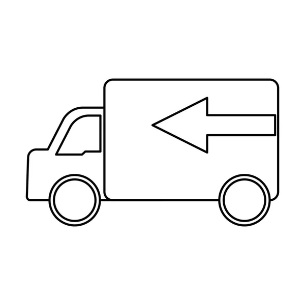 Veículo de caminhão de entrega — Vetor de Stock