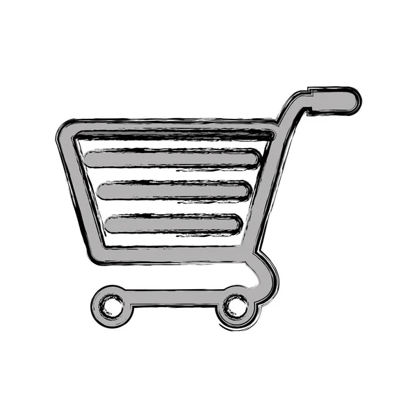 Shopping cart isolated — Stock Vector