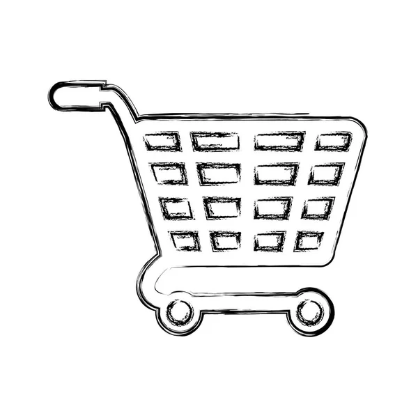 Shopping cart isolated — Stock Vector