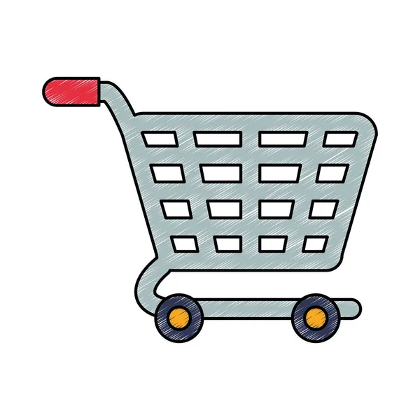 Shopping cart isolated — Stock Vector