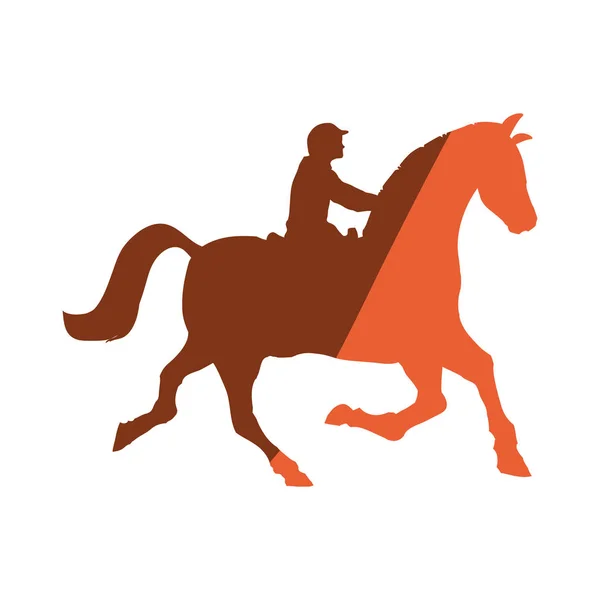 Équitation sport équestre — Image vectorielle