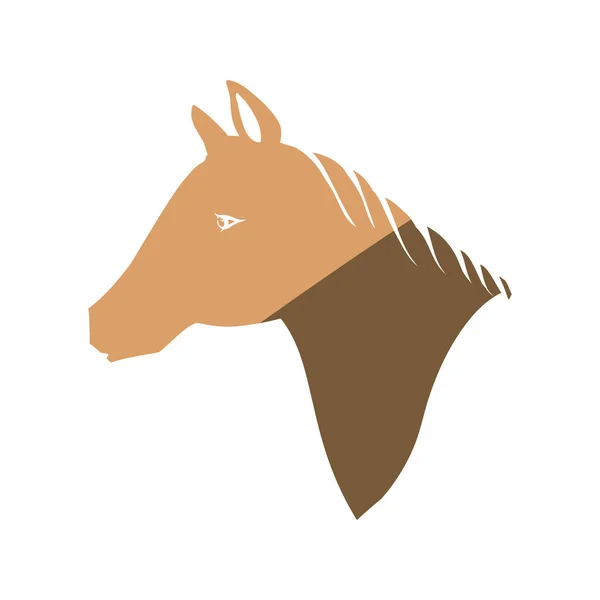 Silueta de cabeza de caballo — Stockvector