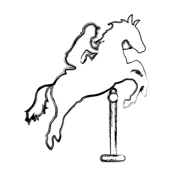 Jízda na koni jezdeckého sportu — Stockový vektor