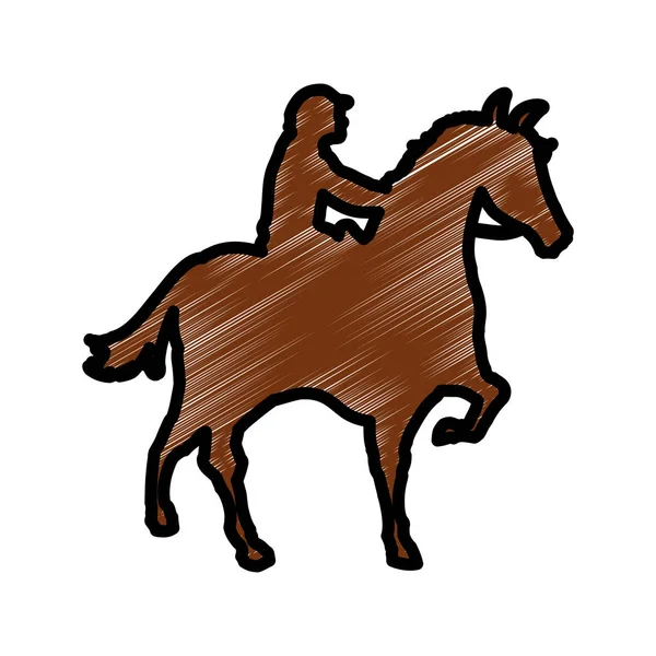 Конный спорт на лошадях — стоковый вектор