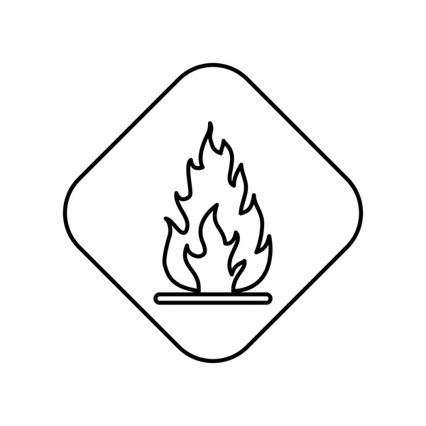 Panneau publicitaire inflammable — Image vectorielle
