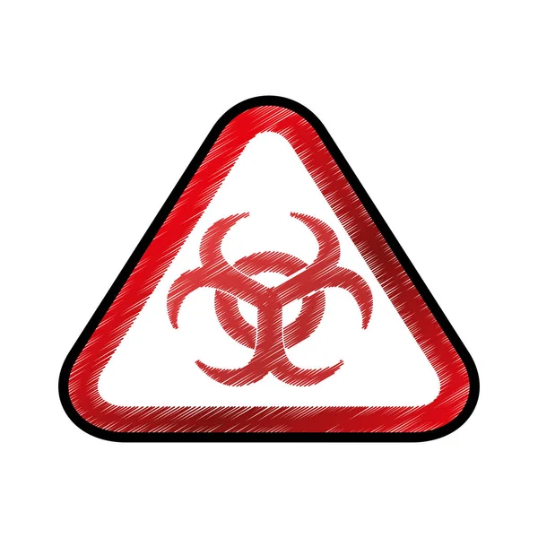 Biohazard hirdetés jele — Stock Vector