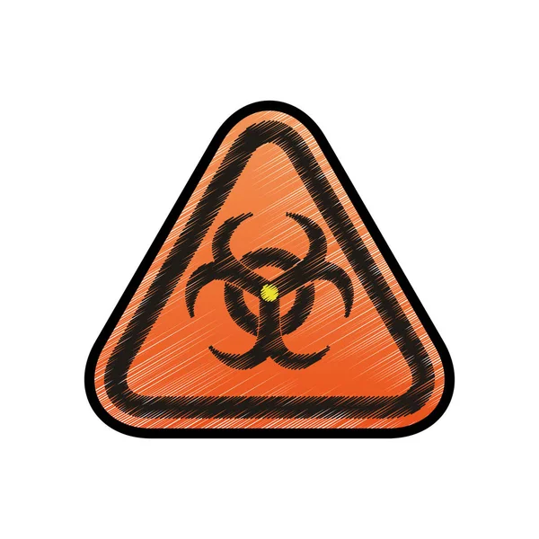 Biohazard hirdetés jele — Stock Vector