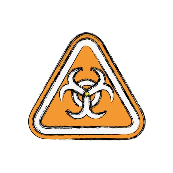 Signo de aviso de peligro biológico — Archivo Imágenes Vectoriales