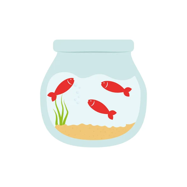 Fishbowl akvarium skål — Stock vektor