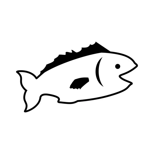 Poisson symbole animal de mer — Image vectorielle