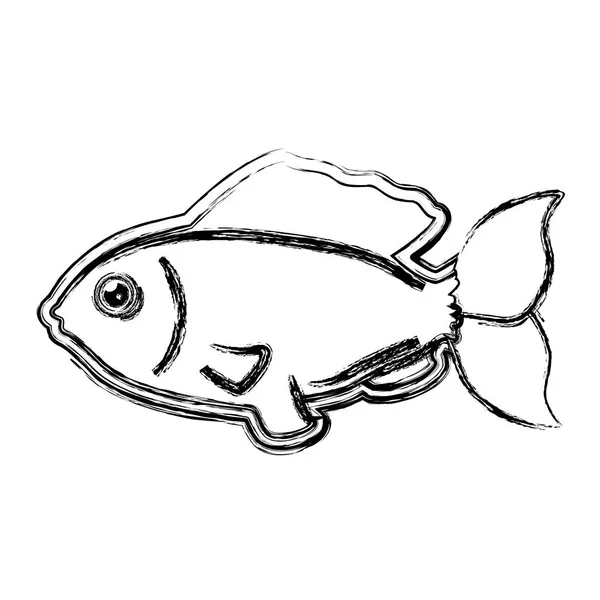 Peces símbolo animal marino — Vector de stock