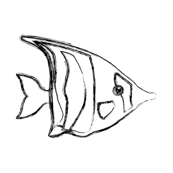 Fisch Meer Tier Symbol — Stockvektor