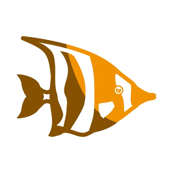 Fisksymbol havet gul — Stock vektor