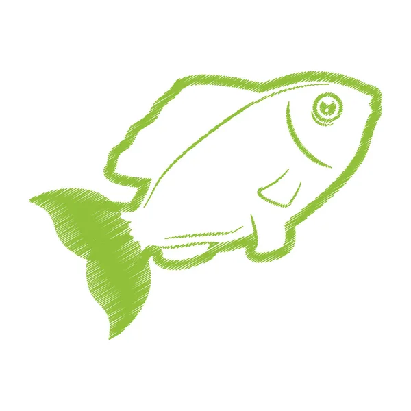 Hal tengeri állat szimbólum — Stock Vector
